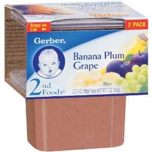 Gerber 2nd Foods Baby Foods Banana Plum Grocery & Gourmet Food