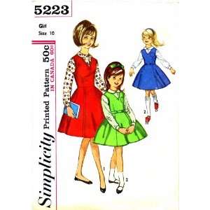  Simplicity 5223 Vintage Sewing Pattern Girls Jumper 