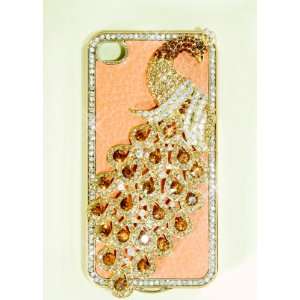 Bling Crystal Case Handmade Peacock for Apple Iphone 4 and 4s [Limited 