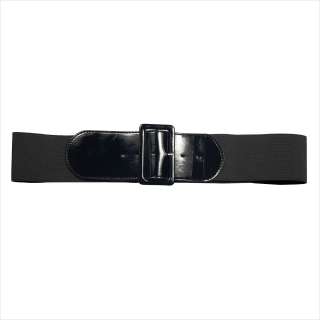 Black Elastic Large Buckle Plus Size Belt  