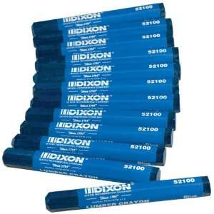    Dixon 52100 Blue Lumber Crayons   12 per Box