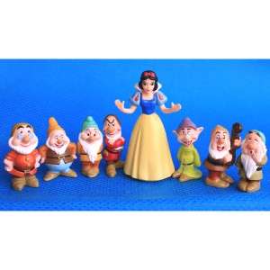 FREE SHIP Lot 7 Pcs The Seven Dwarfs & Disney Princesses Snow White 