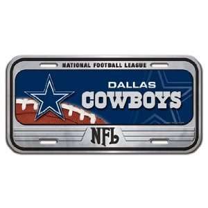  Dallas Cowboys Domed Metal License Plate Sports 