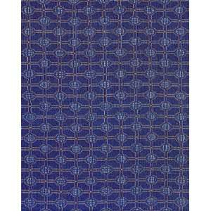   Satin Brocade Book Cloth  Lucky Design in Blue Arts, Crafts & Sewing