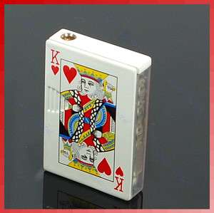 Flash Casino Poker R Heart King Card Slide Jet Lighter  