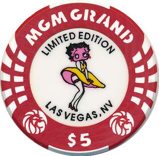   MGM GRAND CASINO CHIP LAS VEGAS NEVADA HOUSE MOLD OBSOLETE BETTY BOOP