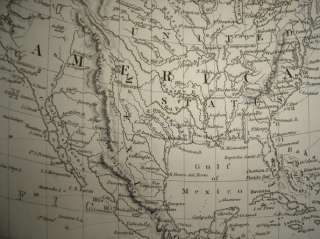 c1830] SDUK Map Americas Texas in Mexico Antique Orig  