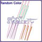 New 6 Lot 2 Sizes Plastic Hand Sewing Needles Blue Red