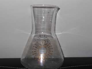   Vintage Decanter Bottle Beverage Pitcher Lab or Carafe Glass  