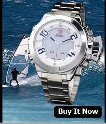 SHARK Mens Stainless Analog Sport Wrist Quartz Watch  