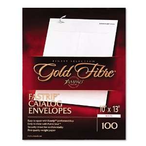  Ampad  Gold Fibre Fastrip Catalog Envelope, Side Seam, 10 