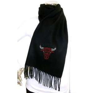  Chicago Bulls Light Cashmere and Crystal Scarf Sports 
