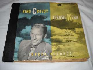 RECORD ALBUM SIZE 78 BING CROSBY & JEROME KERN, DECCA  