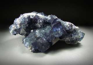 Blue Fluorite on Quartz, Bingham, New Mexico  
