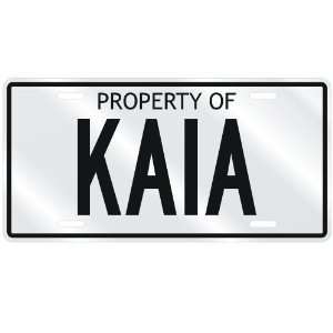  NEW  PROPERTY OF KAIA  LICENSE PLATE SIGN NAME