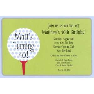  Tee Off, Custom Personalized Adult Parties Invitation, by 
