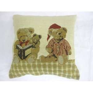  TEDDY BEARS TAPESTRY 18 FILLED CUSHION PILLOW Everything 