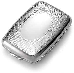 Personalized Scroll Design Silver Pill Box Engraved  