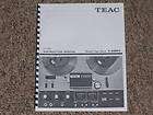 Teac A 2300S Reel to Reel Owners Manual FREE SHIP