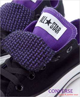 BN CONVERSE CT Double Tongue OX Black/Purple Shoes #83  