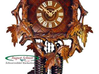 Up for auction genuine hand made Black Forest cuckoo clock. New 