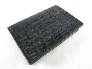 Genuine Black Crocodile CAIMAN Leather Mini Wallet & Card Holder 