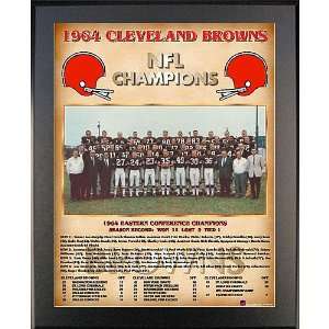  Healy Cleveland Browns 1964 Team Picture Plaque  Black 