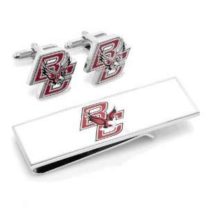 Boston College Eagles Cufflinks and Money Clip Gift Set