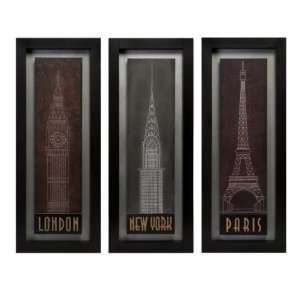  Imax Corporation 12631 3 Wooden Wall Decor   set of 3 