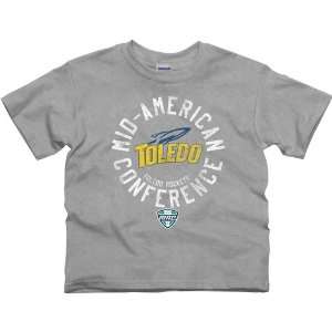   Toledo Rockets Youth Conference Stamp T Shirt   Ash