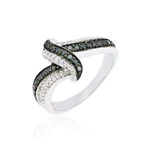   & White Diamond Ring in 14k White Gold (TCW .47), Size 6.5 Jewelry