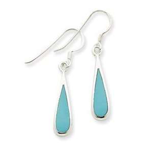  Sterling Silver Dangling Turquoise Earrings Jewelry
