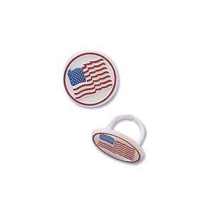  American Flag Cupcake Party Rings