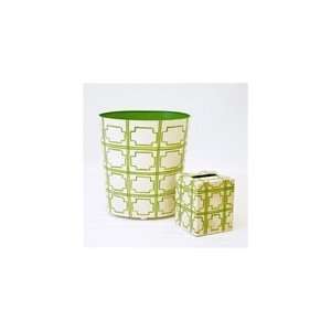 Kleenex Box Cover Green and Cream (pictured on right) by Worlds Away 