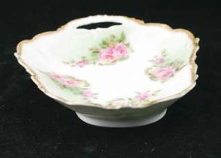 Up for sale is a Blakeman & Henderson China Pink FLower Gold Trim 