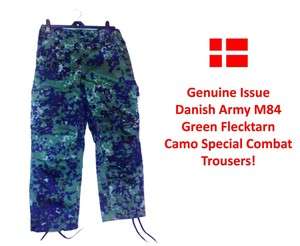 Genuine Danish Military M84 Green Flecktarn Camouflage Combat 