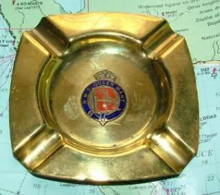 White Star Line RMS Queen Mary Enamel Pennant Ash Tray  