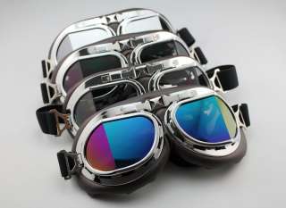   Cruiser Motorcycle Scooter ATV Goggle Eyewear T08K Four Lens Color