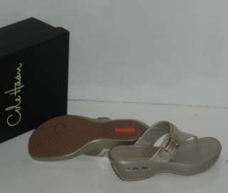 NIB Cole haan Air Maddy Tant Thong Soft Gold Metal Sandals size 10 
