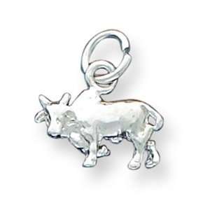  Sterling Silver Brahma Bull Charm Jewelry