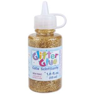  Glitter Glue 1.8 Ounces Gold   655956 Patio, Lawn 