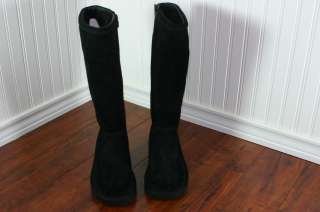 New Womens RARE UGG Greenfield Black Sheepskin Tall Knee High Boots 