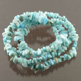 Genuine BLUE LARIMAR Dominican Chip Beads 36 Strand  