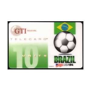   Phone Card 10u World Cup Soccer (1994) Brazil 