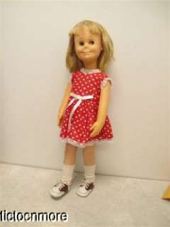   CHATTY CATHY FROSTED BLONDE TALKING DOLL MATTEL TALKER 24 TALL  