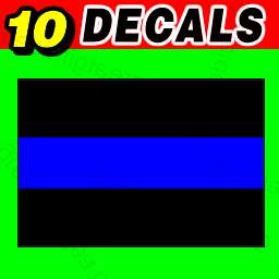 10 Thin Blue Line Decal Stickers Police / Sheriff / FOP  