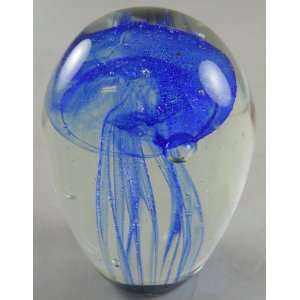 Glass Jellyfish Paperweight