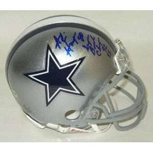  Alvin Harper Autographed Mini Helmet Dallas Cowboys Hand 