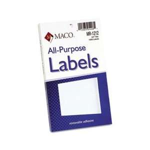  MACMR1212 Maco® LABEL,3/4 DIA,1000,WHT