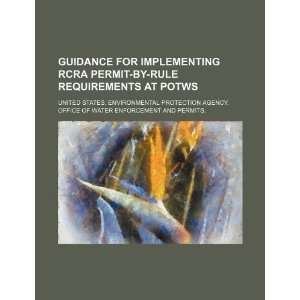  Guidance for implementing RCRA permit by rule requirements 